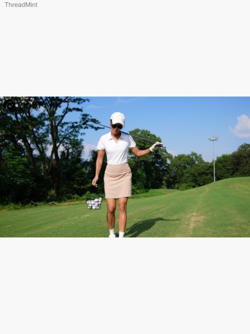 Knee Length UPF 50+ Skort with 4 Pockets for Golf Tennis Pickleball - Picture 7 of 7